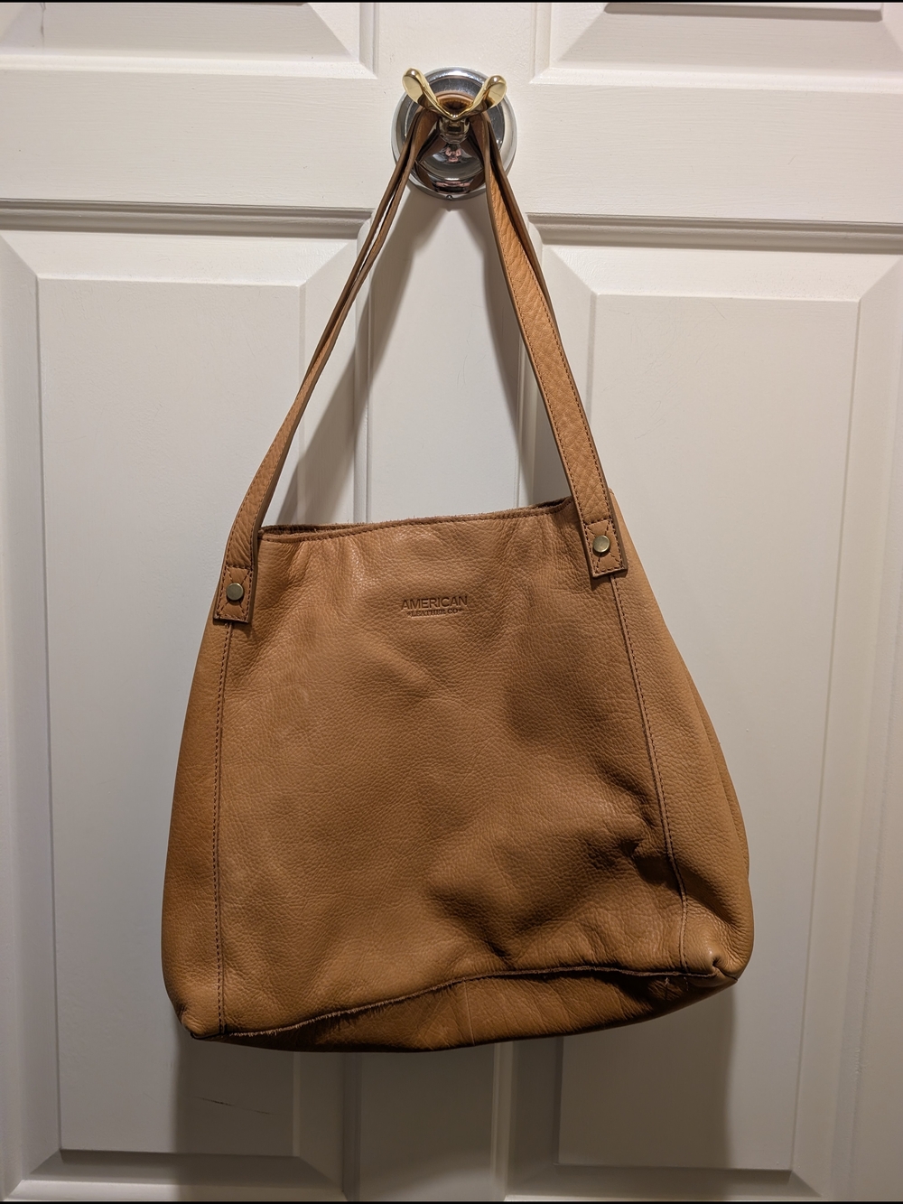 American Leather Co. Tan Leather Shoulder Bag